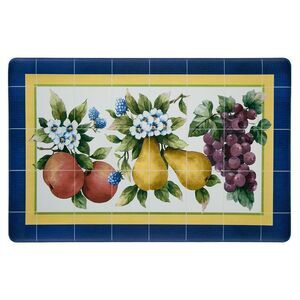 Fruity Tiles Window Kitchen Curtains - 30" (W) x 20" (L) Anti-Fatigue Mat,